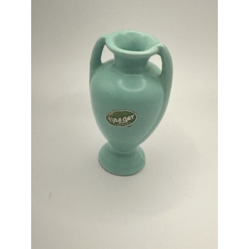 Vintage Haeger Pottery Sample/Haeger Pottery Vase Turquoise